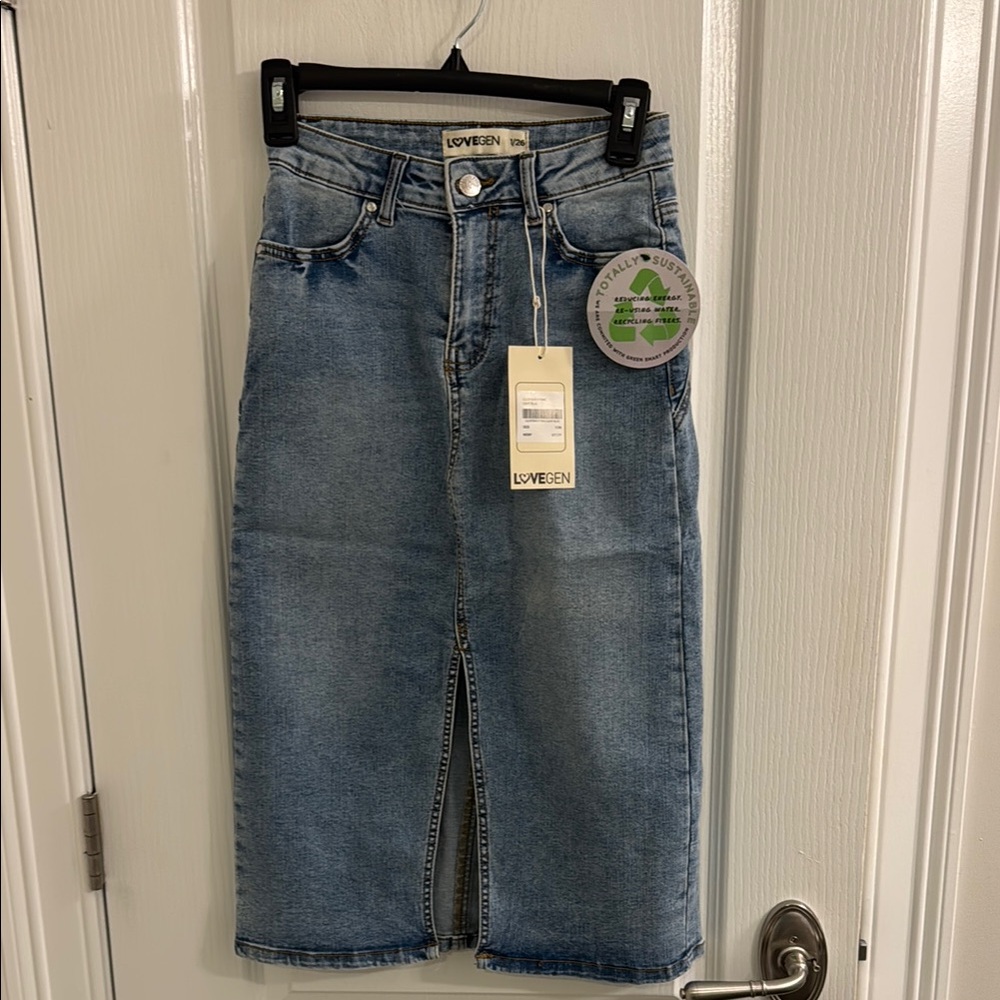 Love Gen Women's Blue Jean Skirt